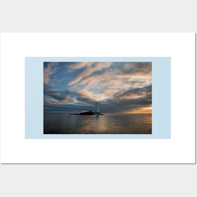 St Mary's Island at High Tide Wall Art by Violaman